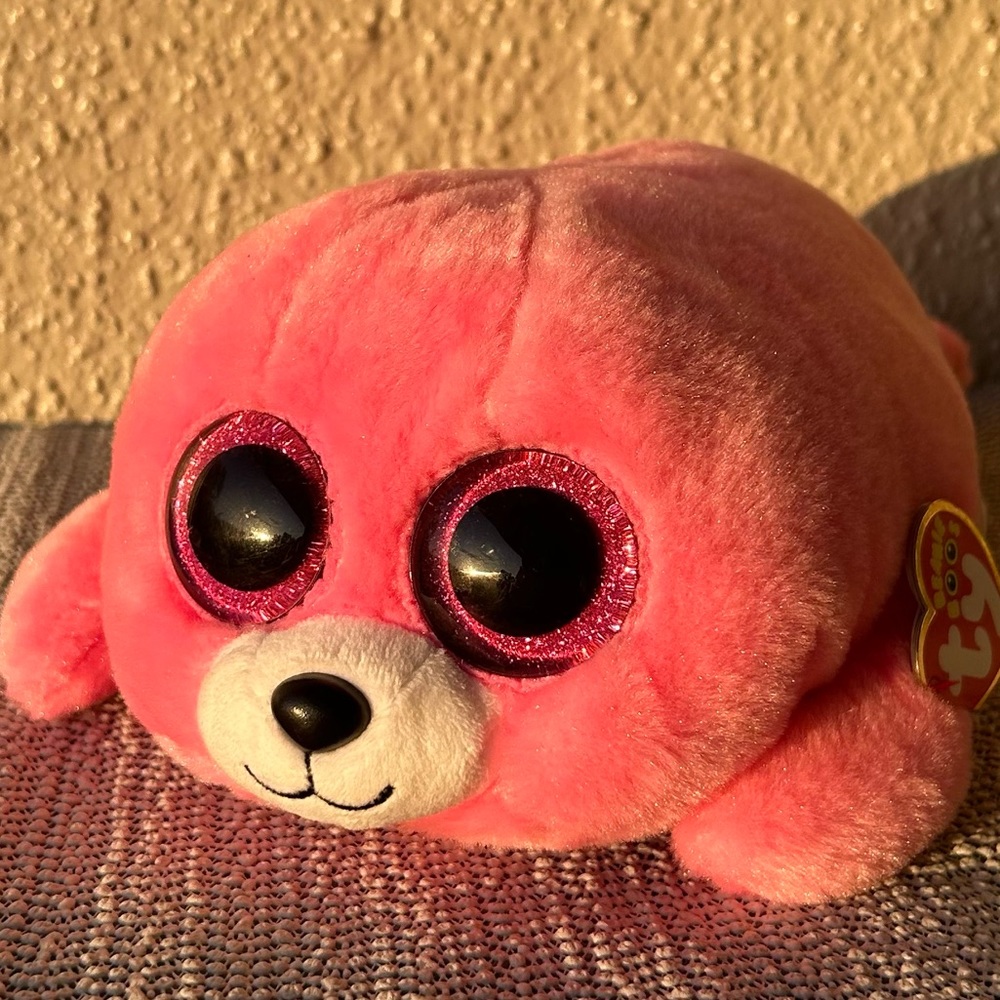 Beanie Baby Pierre pink seal stuff animal or plushie new with tags NWT